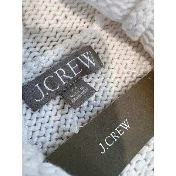New J. Crew Size XS Rollneck sweater shell White FA23 - Picture 3 of 10